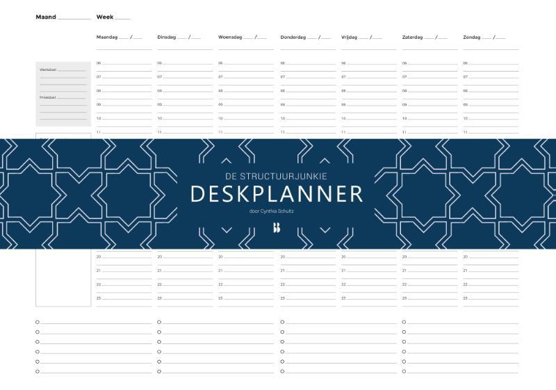 Omslag van boek: De Structuurjunkie deskplanner